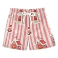 thumbnail image 1 of FORMRS Boys Swim Trunks Quick Dry Mesh Liner Boardshorts Sizes XS-XL, White Gingerbread Houses, 1 of 7
