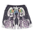 thumbnail image 1 of FORMRS Boys Swim Trunks Quick Dry Mesh Liner Boardshorts Sizes XS-XL, White Skeleton, 1 of 7