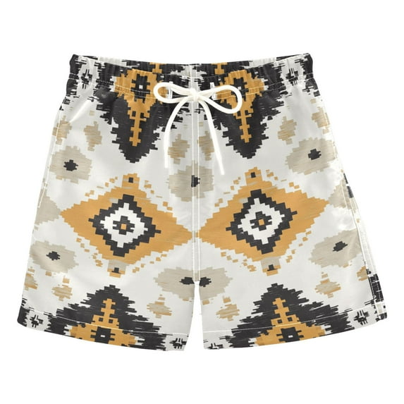 FORMRS Boys Swim Trunks Quick Dry Mesh Liner Boardshorts Sizes XS-XL, White and Black