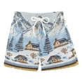 thumbnail image 1 of FORMRS Boys Swim Trunks Quick Dry Mesh Liner Boardshorts Sizes XS-XL, Winter Village, 1 of 7