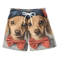 thumbnail image 1 of FORMRS Boys Swim Trunks Quick Dry Mesh Liner Boardshorts Sizes XS-XL, Yellow Dog Artist, 1 of 7