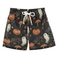 thumbnail image 1 of FORMRS Boys Swim Trunks Quick Dry Mesh Lining Beach Boardshorts, Sizes XS-XL, Autumn Ghost Pattern, 1 of 7