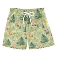 thumbnail image 1 of FORMRS Boys Swim Trunks Quick Dry Mesh Lining Beach Boardshorts, Sizes XS-XL, Cartoon Forest Animals, 1 of 7