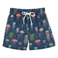 thumbnail image 1 of FORMRS Boys Swim Trunks Quick Dry Mesh Lining Beach Boardshorts, Sizes XS-XL, Cartoon Jellyfish Pattern, 1 of 7