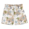 thumbnail image 1 of FORMRS Boys Swim Trunks Quick Dry Mesh Lining Beach Boardshorts, Sizes XS-XL, Colorful Airplanes Pattern, 1 of 7