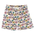 thumbnail image 1 of FORMRS Boys Swim Trunks Quick Dry Mesh Lining Beach Boardshorts, Sizes XS-XL, Cute Cartoon Pattern, 1 of 7