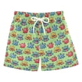thumbnail image 1 of FORMRS Boys Swim Trunks Quick Dry Mesh Lining Beach Boardshorts, Sizes XS-XL, Cute Monsters Pattern, 1 of 7