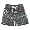 thumbnail image 1 of FORMRS Boys Swim Trunks Quick Dry Mesh Lining Beach Boardshorts, Sizes XS-XL, Floral Raspberry Pattern, 1 of 7