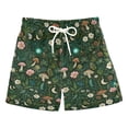 thumbnail image 1 of FORMRS Boys Swim Trunks Quick Dry Mesh Lining Beach Boardshorts, Sizes XS-XL, Green Forest Pattern, 1 of 7