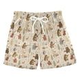 thumbnail image 1 of FORMRS Boys Swim Trunks Quick Dry Mesh Lining Beach Boardshorts, Sizes XS-XL, Musical Animals Pattern, 1 of 7