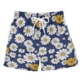 thumbnail image 1 of FORMRS Boys Swim Trunks Quick Dry Mesh Lining Beach Boardshorts, Sizes XS-XL, Retro Daisy Pattern, 1 of 7