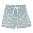 thumbnail image 1 of FORMRS Boys Swim Trunks Quick Dry Mesh Lining Beach Boardshorts, Sizes XS-XL, Simple Sheep Pattern, 1 of 7