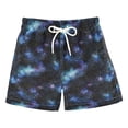 thumbnail image 1 of FORMRS Boys Swim Trunks Quick Dry Mesh Lining Beach Boardshorts, Sizes XS-XL, Watercolor Galaxy, 1 of 7
