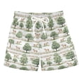 thumbnail image 1 of FORMRS Boys Swim Trunks Quick Dry Mesh Lining Beach Boardshorts, Sizes XS-XL, Watercolor Horses Pattern, 1 of 7