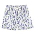 thumbnail image 1 of FORMRS Boys Swim Trunks Quick Dry Mesh Lining Beach Boardshorts, Sizes XS-XL, Watercolor Lavender Pattern, 1 of 7