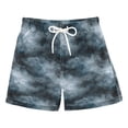 thumbnail image 1 of FORMRS Boys Swim Trunks Quick Dry Mesh Lining Beach Boardshorts, Sizes XS-XL, Watercolor Sky Pattern, 1 of 7