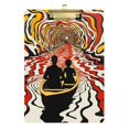 thumbnail image 1 of FORMRS Acrylic Clipboard with Low Profile Clip Standard A4 Letter Size, 12.5" x 9", Abstract Boat Ride, 1 of 8