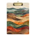 thumbnail image 1 of FORMRS Acrylic Clipboard with Low Profile Clip Standard A4 Letter Size, 12.5" x 9", Abstract Wavy Landscape, 1 of 8