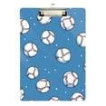 thumbnail image 1 of FORMRS Acrylic Clipboard with Low Profile Clip Standard A4 Letter Size, 12.5" x 9", Baseballs Pattern, 1 of 8