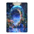 thumbnail image 1 of FORMRS Acrylic Clipboard with Low Profile Clip Standard A4 Letter Size, 12.5" x 9", Beautiful Floral Moon, 1 of 8