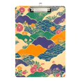 thumbnail image 1 of FORMRS Acrylic Clipboard with Low Profile Clip Standard A4 Letter Size, 12.5" x 9", Beige Floral Wave, 1 of 8
