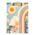 thumbnail image 1 of FORMRS Acrylic Clipboard with Low Profile Clip Standard A4 Letter Size, 12.5" x 9", Beige Rainbow Clouds, 1 of 8