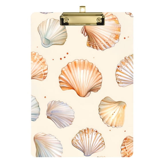 FORMRS Acrylic Clipboard with Low Profile Clip Standard A4 Letter Size, 12.5" x 9", Beige Seashell