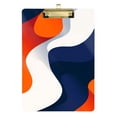 thumbnail image 1 of FORMRS Acrylic Clipboard with Low Profile Clip Standard A4 Letter Size, 12.5" x 9", Blue Abstract Wavy, 1 of 8