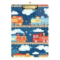 thumbnail image 1 of FORMRS Acrylic Clipboard with Low Profile Clip Standard A4 Letter Size, 12.5" x 9", Blue Cute Train Pattern, 1 of 8