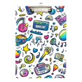thumbnail image 1 of FORMRS Acrylic Clipboard with Low Profile Clip Standard A4 Letter Size, 12.5" x 9", Blue Doodle Pattern, 1 of 8