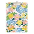 thumbnail image 1 of FORMRS Acrylic Clipboard with Low Profile Clip Standard A4 Letter Size, 12.5" x 9", Blue Floral Wave, 1 of 8