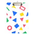 thumbnail image 1 of FORMRS Acrylic Clipboard with Low Profile Clip Standard A4 Letter Size, 12.5" x 9", Blue Retro Triangles, 1 of 8
