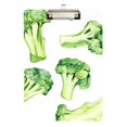 thumbnail image 1 of FORMRS Acrylic Clipboard with Low Profile Clip Standard A4 Letter Size, 12.5" x 9", Broccoli Pattern, 1 of 8