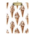 thumbnail image 1 of FORMRS Acrylic Clipboard with Low Profile Clip Standard A4 Letter Size, 12.5" x 9", Brown Ice Cream Pattern, 1 of 8