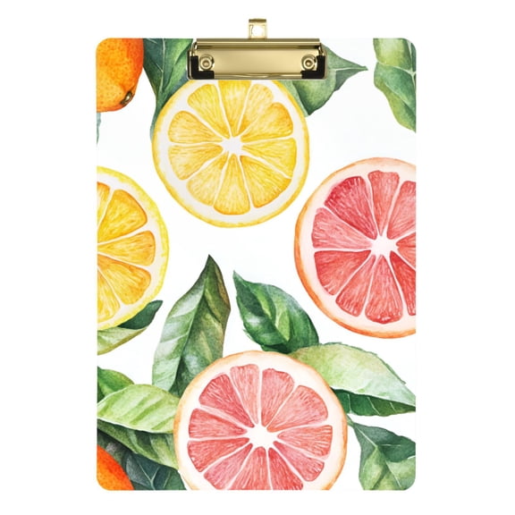 FORMRS Acrylic Clipboard with Low Profile Clip Standard A4 Letter Size, 12.5" x 9", Candy Grapefruit