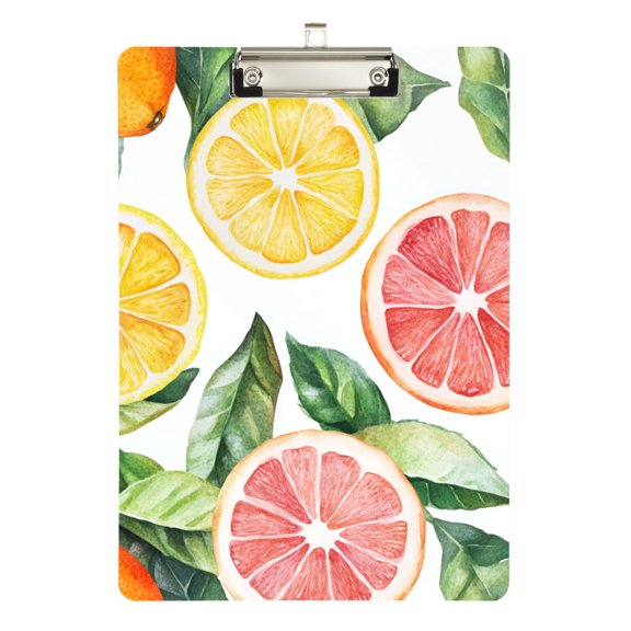FORMRS Acrylic Clipboard with Low Profile Clip Standard A4 Letter Size, 12.5" x 9", Candy Grapefruit