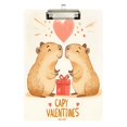 thumbnail image 1 of FORMRS Acrylic Clipboard with Low Profile Clip Standard A4 Letter Size, 12.5" x 9", Capybara in Love, 1 of 8