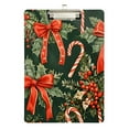 thumbnail image 1 of FORMRS Acrylic Clipboard with Low Profile Clip Standard A4 Letter Size, 12.5" x 9", Christmas Holly Bows, 1 of 8