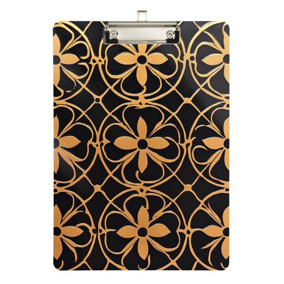 FORMRS Acrylic Clipboard with Low Profile Clip Standard A4 Letter Size, 12.5" x 9", Classic Floral