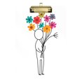 thumbnail image 1 of FORMRS Acrylic Clipboard with Low Profile Clip Standard A4 Letter Size, 12.5" x 9", Colorful Flower, 1 of 8