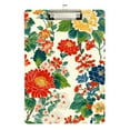 thumbnail image 1 of FORMRS Acrylic Clipboard with Low Profile Clip Standard A4 Letter Size, 12.5" x 9", Colorful Flowers Pattern, 1 of 8