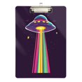 thumbnail image 1 of FORMRS Acrylic Clipboard with Low Profile Clip Standard A4 Letter Size, 12.5" x 9", Colorful UFO, 1 of 8
