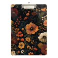 thumbnail image 1 of FORMRS Acrylic Clipboard with Low Profile Clip Standard A4 Letter Size, 12.5" x 9", Dark Floral Pattern, 1 of 8