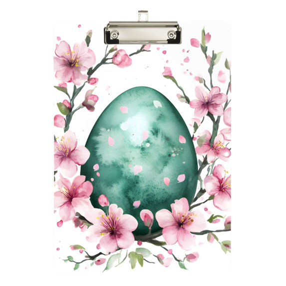 FORMRS Acrylic Clipboard with Low Profile Clip Standard A4 Letter Size, 12.5" x 9", Egg Peach Blossom