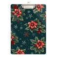 thumbnail image 1 of FORMRS Acrylic Clipboard with Low Profile Clip Standard A4 Letter Size, 12.5" x 9", Floral Christmas, 1 of 8