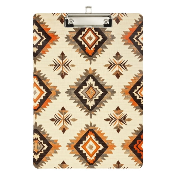 FORMRS Acrylic Clipboard with Low Profile Clip Standard A4 Letter Size, 12.5" x 9", Geometric Designs