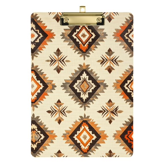 FORMRS Acrylic Clipboard with Low Profile Clip Standard A4 Letter Size, 12.5" x 9", Geometric Designs