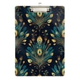 thumbnail image 1 of FORMRS Acrylic Clipboard with Low Profile Clip Standard A4 Letter Size, 12.5" x 9", Gold Peacock Pattern, 1 of 8