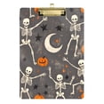 thumbnail image 1 of FORMRS Acrylic Clipboard with Low Profile Clip Standard A4 Letter Size, 12.5" x 9", Gray Halloween Skeleton, 1 of 8