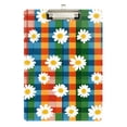 thumbnail image 1 of FORMRS Acrylic Clipboard with Low Profile Clip Standard A4 Letter Size, 12.5" x 9", Green Checkered Daisy, 1 of 8